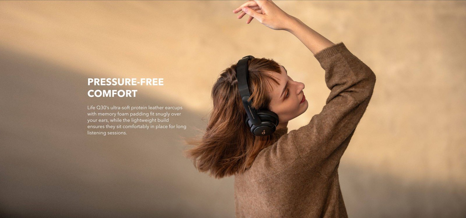 Soundcore Life Q30 by Anker (Black) 2deximpo_Acefast_bangladesh_anker_bangladesh Soundcore by Anker Life Q30 Hybrid Active Noise Cancelling Headphones with Multiple Modes, Hi-Res Sound, Custom EQ via App, 40H Playtime