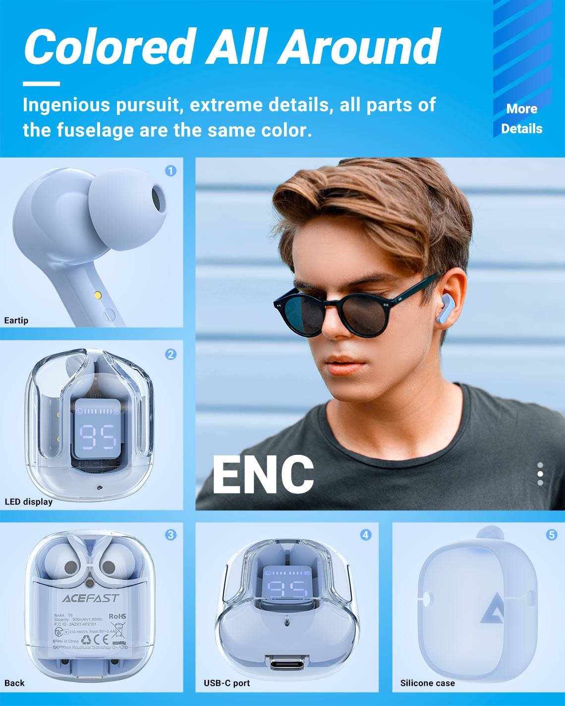 acefast t6 tws earbuds colored all arounddeximpo_Acefast_bangladesh_anker_bangladesh