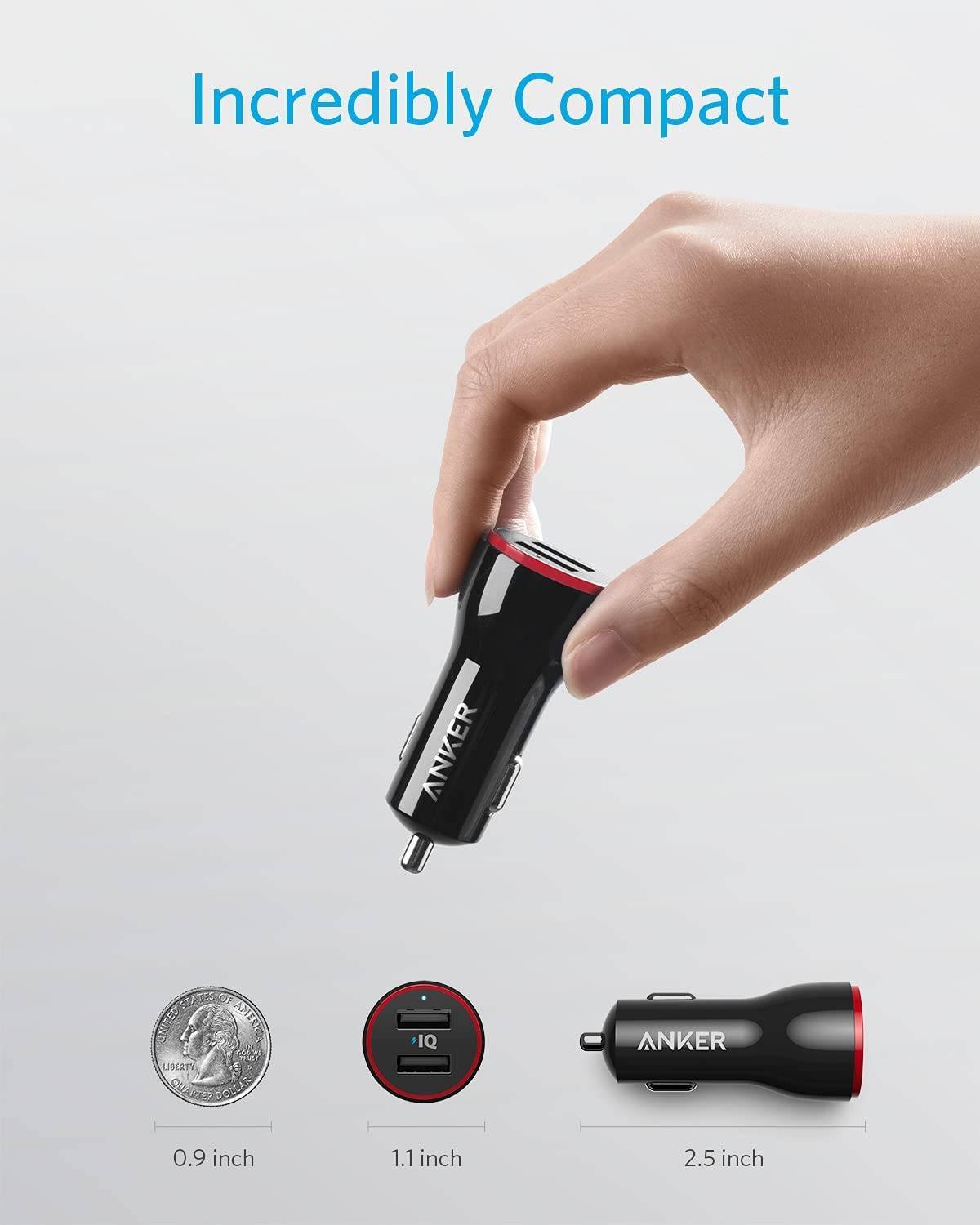 Deximpo-Anker Bangladesh-Anker PowerDrive 2 24W 2-Port Car Charger - Black Deximpo-Anker Bangladesh-Anker PowerDrive 2 24W 2-Port Car Charger - Black