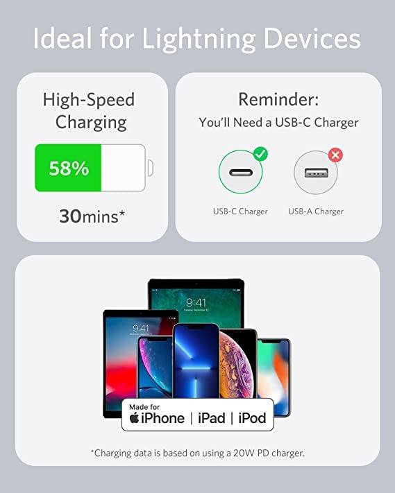 Deximpo-ANker-Bangladesh-Anker-PowerLine-Soft-USB-C-to-Lightning-Cable-3ft---White Deximpo-ANker-Bangladesh-Anker-PowerLine-Soft-USB-C-to-Lightning-Cable-3ft---White
