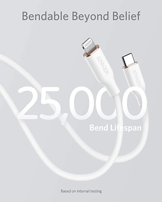 Deximpo-ANker-Bangladesh-Anker-PowerLine-Soft-USB-C-to-Lightning-Cable-3ft---White Deximpo-ANker-Bangladesh-Anker-PowerLine-Soft-USB-C-to-Lightning-Cable-3ft---White