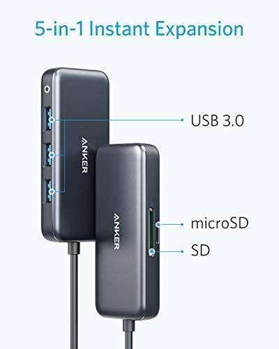 Anker USB C Hub 5 in 1 USB C Adapter SD and microSD Card Reader 2 USB 3.0 Ports 7deximpo_Acefast_bangladesh_anker_bangladesh