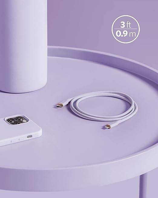 Anker Bangladesh PowerLine III Flow USB-C to Lightning - Purple MFI Certified Cable Anker Bangladesh PowerLine III Flow USB-C to Lightning - Purple MFI Certified Cable
