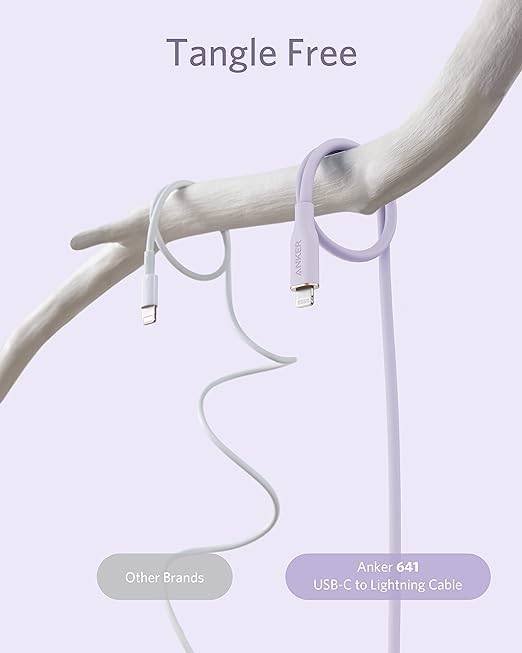 Anker Bangladesh PowerLine III Flow USB-C to Lightning - Purple MFI Certified Cable Anker Bangladesh PowerLine III Flow USB-C to Lightning - Purple MFI Certified Cable