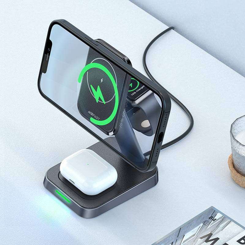 ACEFAST E3 desktop three-in-one wireless charging stand ACEFAST E3 desktop three-in-one wireless charging stand