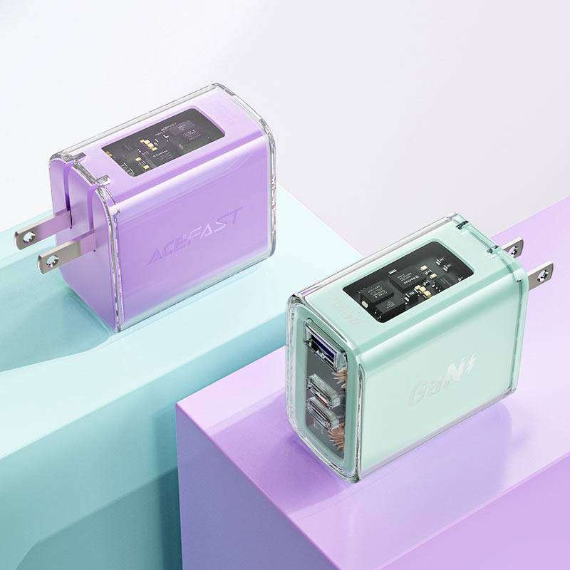 Acefast A47 PD65W GaN (2xUSB-C + USB-A) US